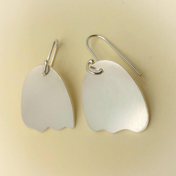 Upside Down Silver Earrings